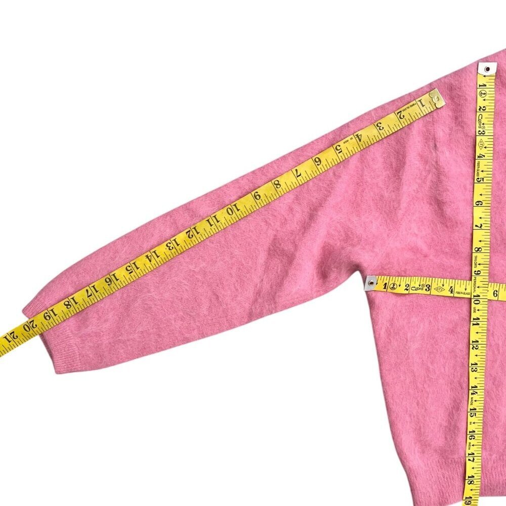 Vintage Toni Ann Pink Angora Wool Sweater Size 40 Fuzzy 1970s - Picture 9 of 9